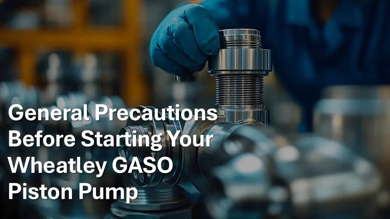 General Precautions Before Starting Your Wheatley GASO Piston Pump